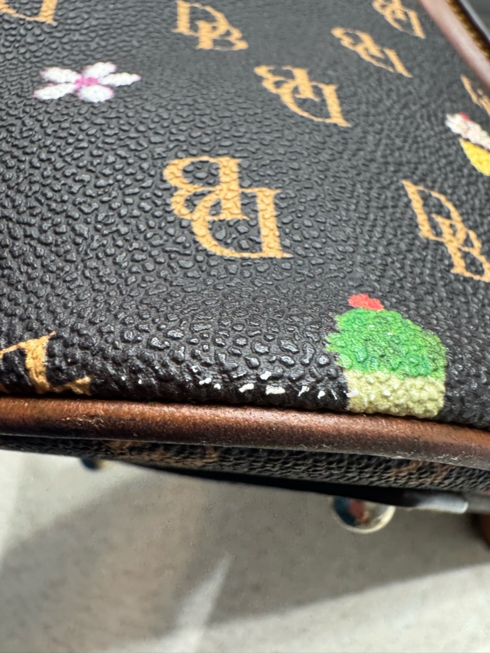 Dooney & Bourke Gretta Novelty Print Satchel with Pink Hearts & Cupcakes - Picture 12 of 13